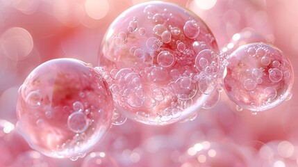 pink soap bubble