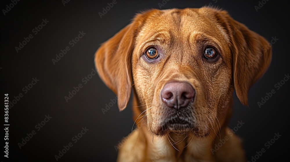 Wall mural portrait of a dog