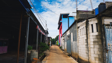 Settlements and roads in the Indonesian township 