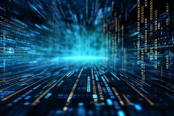Obraz premium Abstract Background Illustrating Digital Transformation, System Engineering, and Programming Concepts