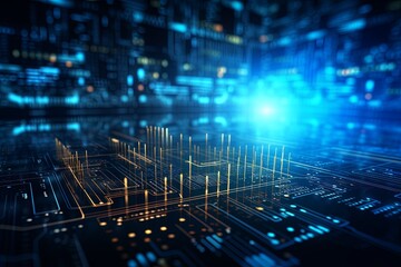 Obraz premium Abstract Background Illustrating Digital Transformation, System Engineering, and Programming Concepts
