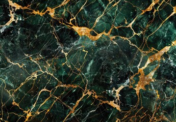 Green Marble with Gold Veins