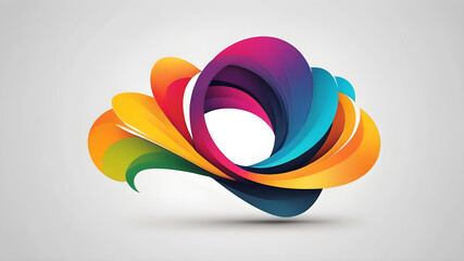 Abstract creative logo icon symbol emblem on the white background Generative AI