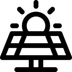 solar panel icon. vector line icon for your website, mobile, presentation, and logo design.