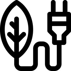 Obraz premium eco energy icon. vector line icon for your website, mobile, presentation, and logo design.