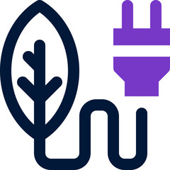 eco energy icon. vector dual tone icon for your website, mobile, presentation, and logo design.