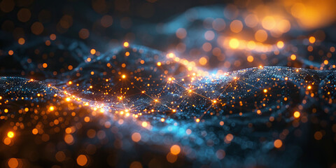 Naklejka premium Digital background for tech, AI, neural networks, data, audio, graphics