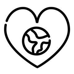 heart of the world cutline icon style