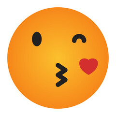 kiss face expression icon
