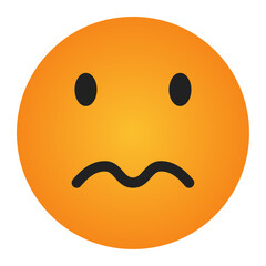 scared face expression icon 