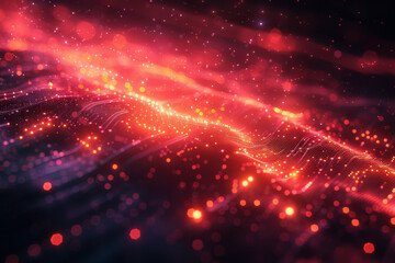 Obraz premium Digital background for tech, AI, neural networks, data, audio, graphics