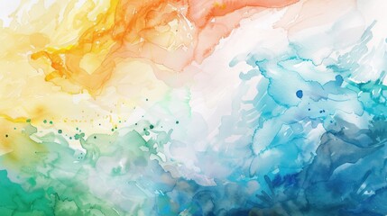 A rainbow watercolors splash, background