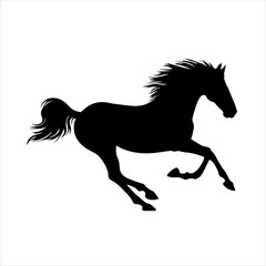 Horse riding silhouette isolated on white background. Horse riding icon vector illustration design.
