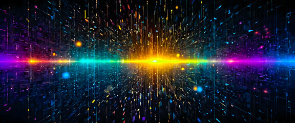 Background with rainbow color lights
