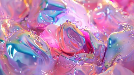 Colorful bubbles and swirl background