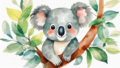 Cute bear - watercolor illustration