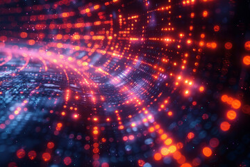 Obraz premium Digital background for tech, AI, neural networks, data, audio, graphics