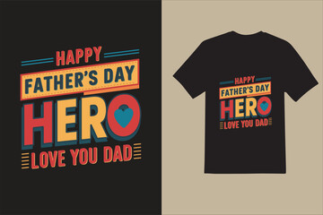 Happy father's day T shirt design vector, AI generated