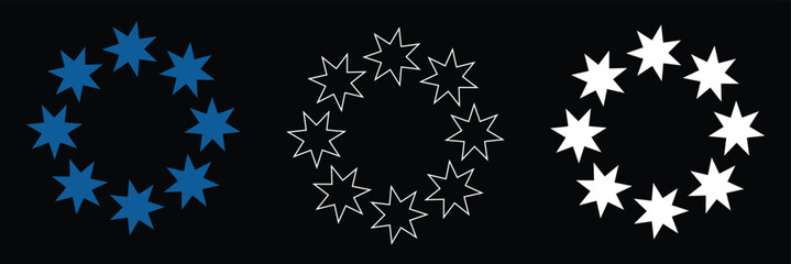 Circle star. Circle stars. Stars vector icon set.