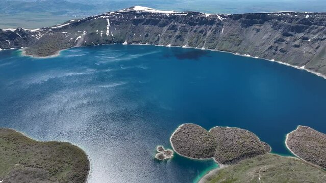 Nemrut Lake is the second largest crater lake in the world and the largest in Turkey.