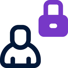 account secure icon. vector dual tone icon for your website, mobile, presentation, and logo design.