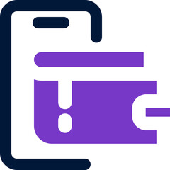 digital wallet icon. vector dual tone icon for your website, mobile, presentation, and logo design.