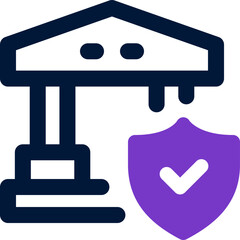 bank security icon. vector dual tone icon for your website, mobile, presentation, and logo design.