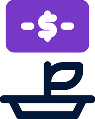 growth icon. vector dual tone icon for your website, mobile, presentation, and logo design.