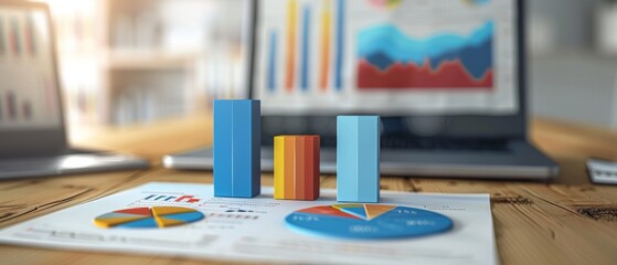 Data storytelling with 3D graphs and charts for business communication. Improve decision-making with clear and impactful 3D data presentations.