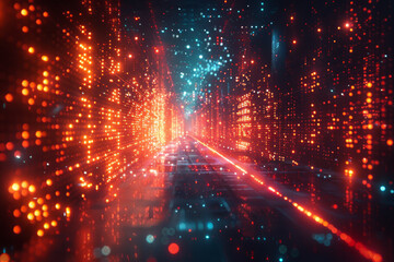 Fototapeta premium Digital background for tech, AI, neural networks, data, audio, graphics