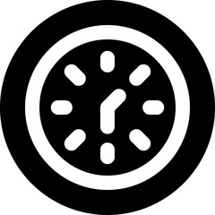 clock icon. vector glyph icon for your website, mobile, presentation, and logo design.