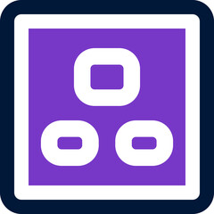 socket icon. vector dual tone icon for your website, mobile, presentation, and logo design.