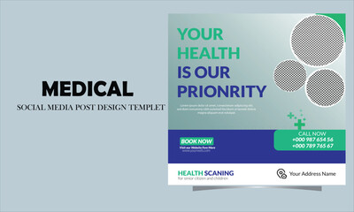 Medial social media post design templet