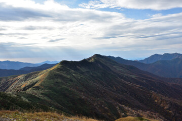 Obraz premium Climbing Mount Makihata, Niigata, Japan