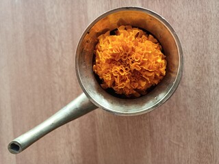 Golden Brass Kindi Water Pot With A Curved Spout