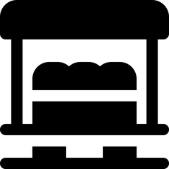 bench icon. vector glyph icon for your website, mobile, presentation, and logo design.