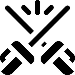 fence sword icon. vector glyph icon for your website, mobile, presentation, and logo design.