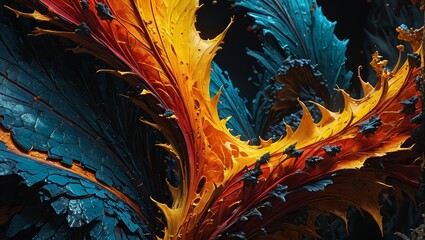 Obraz premium Abstract Colorful Swirls of Paint