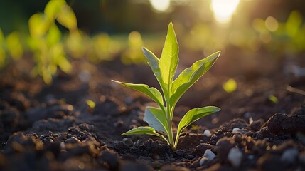 Green leaf for nature background	

