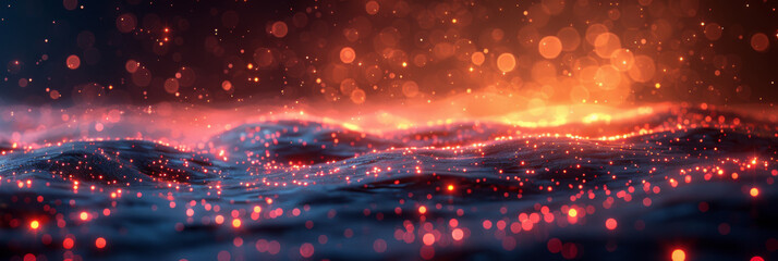 Digital background for tech, AI, neural networks, data, audio, graphics