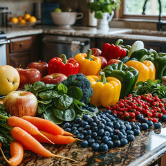 vegetables on kitchen