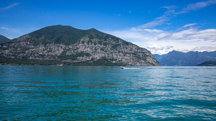 Fototapeta premium lake in the mountains, Iseo, Italy