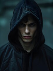 Focused Hacker Protecting Data and System from Cyber Threats