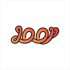 Loop Text based creative modern logo design template