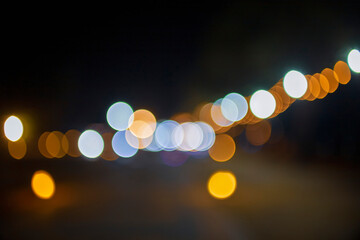 Blurred City Lights at Night