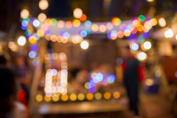 Blurred Lights of a Night Market