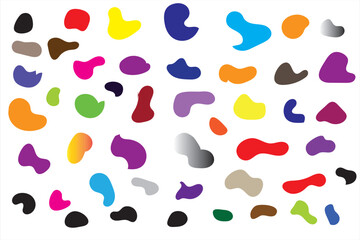 colorful shape. abstract pebble, liquid, blob water drop silhouette shape, decoration background wallpaper