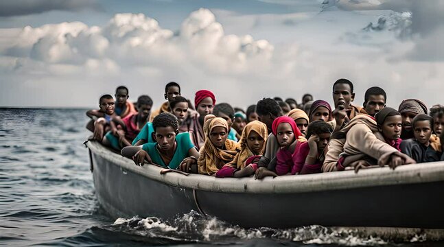 Climate Change and Migration Crisis. The Refugee Boat Journey
