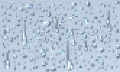 Water drops background. Blue bubbles of water. Vector illustration