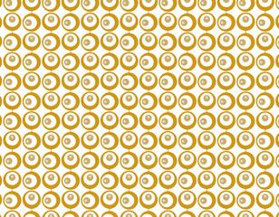 レトロポップな背景素材　黄色　目　丸